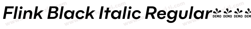 Flink Black Italic Regular字体转换